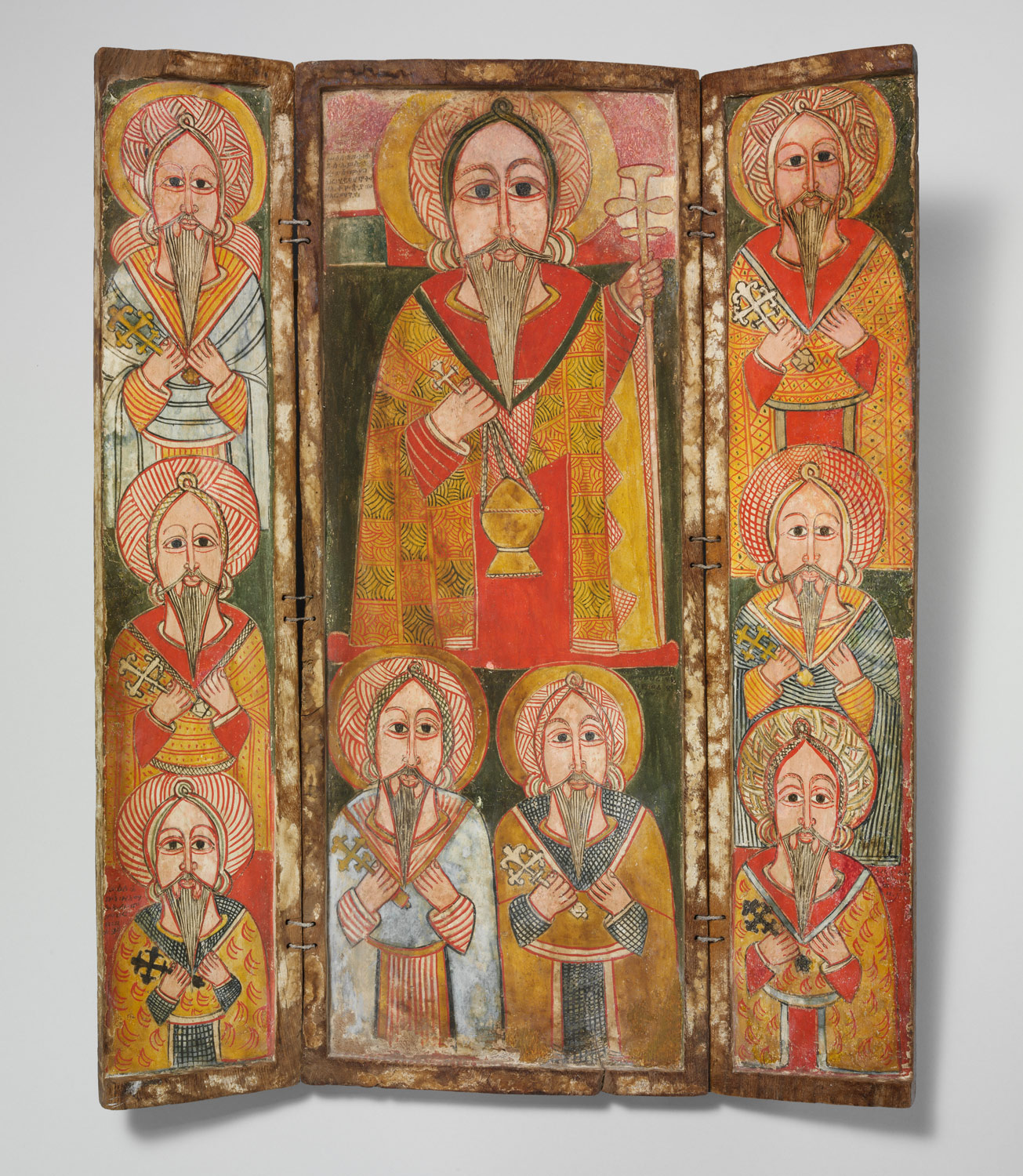 Icon Triptych: Ewostatewos and Eight of His Disciples, late 17th century. The Metropolitan Museum of Art.